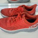 Hoka One One Womens Clifton 7 Running Shoes Orange Gray Size 8.5 Photo 0