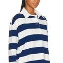 Revolve Beverly Hills Oversized Long Sleeve Rugby Tee in Navy & White Photo 1