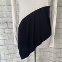 BCBGMAXAZRIA women XXS colorblock Longsleeve scoopneck asymmetrical top Photo 1