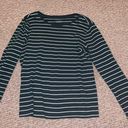 Christopher & Banks CB Green Striped Long Sleeve  Photo 0