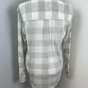 Lou & grey  Dove Gray Buffalo Check Button Down Boyfriend Shirt Medium Photo 4