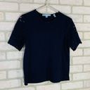 Draper James  Navy Lace Short Sleeve Tee Size S Photo 1