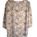 Harper  & Joy Stylogic Subscription Box Blouse Cream Pink Floral Size 1X NWT Photo 4