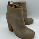 ALLSAINTS  Lakote Leather ankle Boots Taupe Stucked Chunky Heel Size US 6.5 EU 37 Photo 2