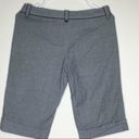 White House | Black Market  Bermuda Cuffed Dressy Shorts Gray Black Womens Size 6 Photo 1