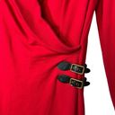 Ralph Lauren  Jean Company Red Wrap long sleeve 100% Cotton Dress Sz Medium Photo 4