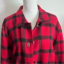 Talbots  • Vintage Wool Red Black Plaid Coat Photo 4