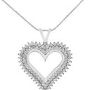 Brilliance Haus of  .925 Sterling Silver 1/2 Cttw Diamond Heart 18" Necklace Photo 0