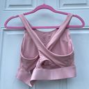 Fabletics Ella High Impact Strappy Padded racerback pink sports bra Size Large Photo 2