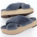 Sam Edelman  Zia Cozy Faux Fur Platform Espadrille Sandals Size 8 Photo 0