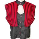 Red Black Vintage Western Crop Top Large Rodeo Cut Out Coastal Cowgirl Custom Size M Photo 0