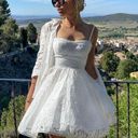 ZARA mini dress Crochet Embroidered openwork boho sundress summer Photo 2