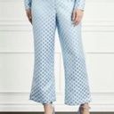Hill House  the Winston Pant blue snowflake brocade holiday 2022 size small NWT Photo 6