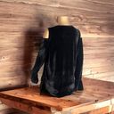 Harvé Benard Harve Benard Black Velvet Long Sleeve Cold Shoulder Bell Sleeve Top Womens Small Photo 3