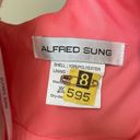 Alfred Sung  Apricot Midi Cocktail Dress Fit and Flare 10 Photo 5