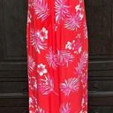 FAVLUX Red/ orange palms long sleevesless dress. M Photo 0