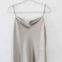 Cami NYC The Irina Silk Satin Chain Strap Camisole in Dove Photo 9