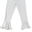 Chelsea and Violet  White Denim Jeans Womens Size 30 Flare Leg Raw Hem Crop Photo 3