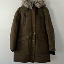 BCBGeneration BCBG Winter Coat Army Green Size Large Faux Fur Fleece Hood Photo 0