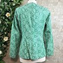 CHI by Falchi Genuine Leather Animal Snake Print Jacket Mint Green Size Small Photo 1