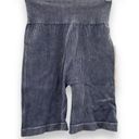 Aura  Purple Gray Ribbed High Rise Activewear Biker Shorts Sz S/M NEW Photo 0