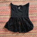 DREAM GIRL BLACK SHEER LACE ZIP UP SEXY CUT OUT CORSET TOP Photo 5