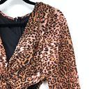 Anthropologie  Dress Women's Ranna Gill Sz S Leopard Print Cut Out Midi Brown NWT Photo 4