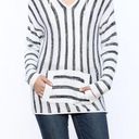 Elan  STRIPED  PULLOVER HOODIE women’s coastal size small 100% cotton Photo 0