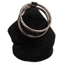 Crystal Mesh Ring Handle Bag Black Slouch Bag Photo 0