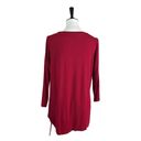 Westport  Tee Shirt Side Tie Scoop Neck 3/4 Sleeves Red Women’s Size Large Photo 5