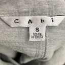 CAbi  Sz Small Sweatshirt Cardigan Heathered Gray Double Breasted Button Collared Photo 2