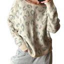 Wishlist  Womens Tan Gray Leopard Print Sweater Size S/M Photo 0