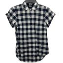 J.Crew  Women's XS Tops Merchatile Gingham Plaid Popover Short Sleeve Cowgirl Photo 0