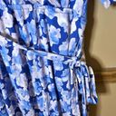 Jason Wu J  Faux Wrap Tie Waist Midi Dress Blue Size 1X Photo 5