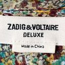 Zadig & Voltaire  Rimana Ruffle Cap Sleeve Silk Dress Green Blue Maroon Size XS Photo 7