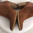 Tahari  Glenn Suede & Leather Brown Heeled Womens Ankle Boots Booties Sz 8M Shoes Photo 6