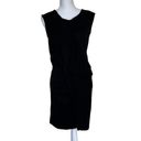 All Saints Black Knit Bodycon Sleeveless Drape Front Knee Length Amelia Dress 6 Photo 3