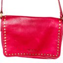 Krass&co AMERICAN LEATHER  Red Crossbody Shoulder bag with brass accents Photo 4