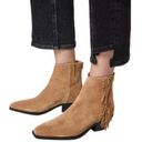 ALLSAINTS 💕💕 Layla Suede Fringe Boots ~ Cognac Sand Brown ~ 38 NWT (No Box) Photo 6