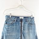 Free People  High Waisted Frayed Hem Zip It Up Denim Mini Skirt Blue 28 / 6 Photo 7