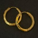 18K Gold Plated Gold Hoop Earrings for Women Photo 2