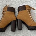 Shoedazzle  Women’s Shandee Lace Up Bootie in Tan size 9 Photo 9