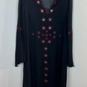 Vivienne Tam  Tunic‎ Top 3 (Large) Black 100% Silk Sheer Embroidery Slits Photo 10