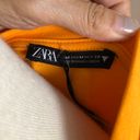 ZARA NWT  Orange Shoulder Padded Crop Top Photo 3