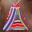 Tracy Reese  x Anthropologie Multicolored Seaside Striped Midi Dress Size 10P Photo 6