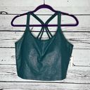 Calvin Klein  NWT XL Teal - Foil Snakeskin Print Longline Performance Sports Bra Photo 0