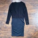 James Perse  • Collage Wrap Mini Dress two tone black grey plunge surplice Photo 8