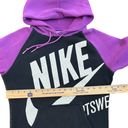 Nike Vintage  Sportswear Hoodie Women’s Small Purple Black Retro Y2K Photo 5