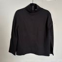 Emerson Fry Edie Top Black Ponte Medium Mockneck Turtleneck Photo 3