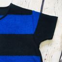 Madewell Blue & Black Brushed Rugby Boxy Top Photo 6